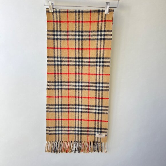 Burberry's Vintage plaid scarf, Tan with Nova checked - Picture 1 of 4